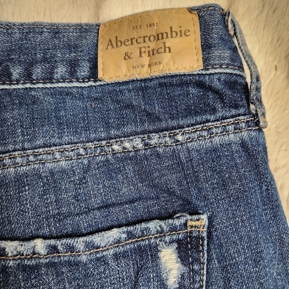 Size 8L 𝅺Jean distressed Cotton Boot cut flaired ABERCROMBIE & FITCH - Picture 5 of 13
